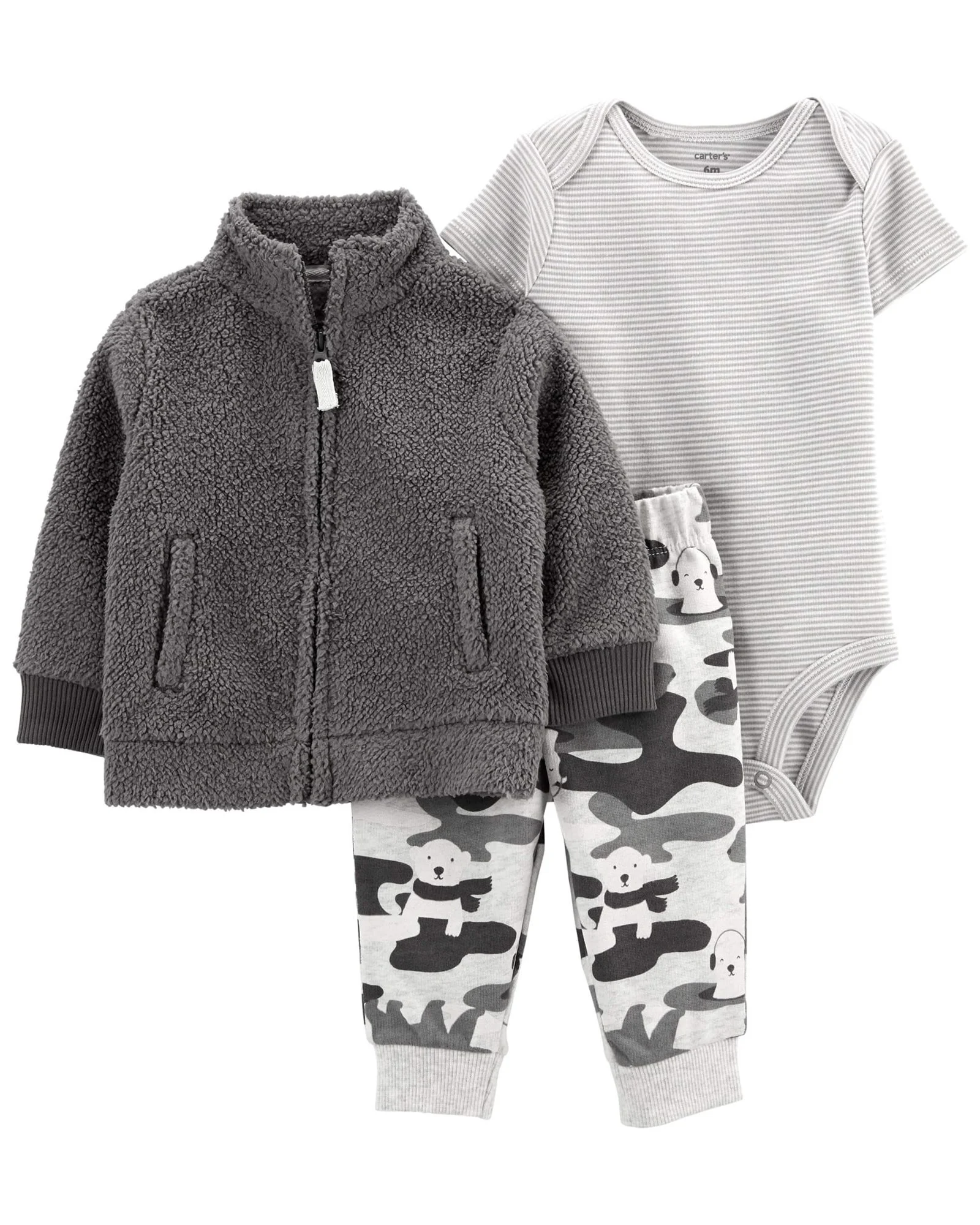Carter's Set 3 piese Hanorac, body si pantaloni Camuflaj foto