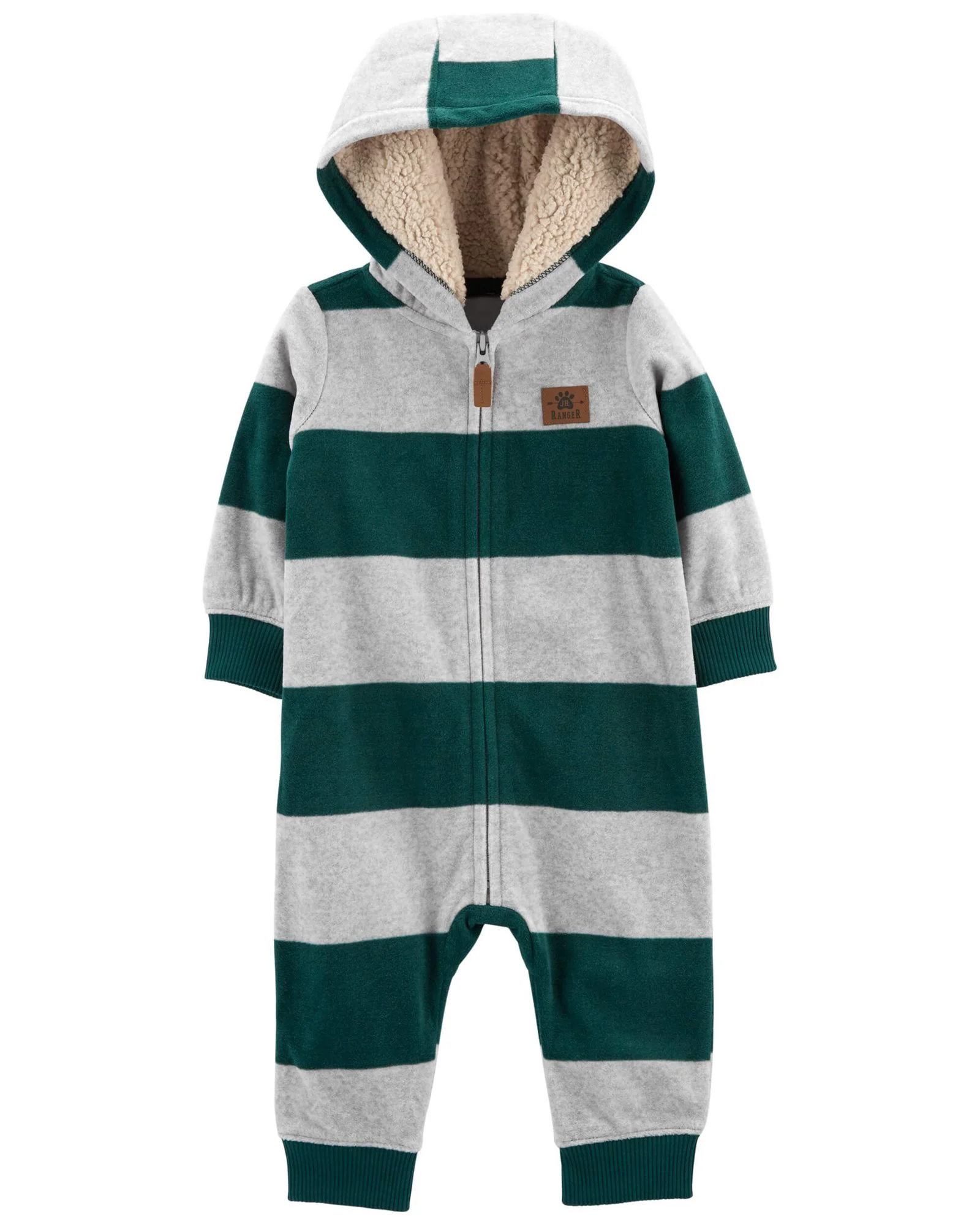 Carter's Salopeta fleece cu dungi foto