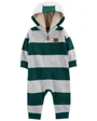 Carter's Salopeta fleece cu dungi foto