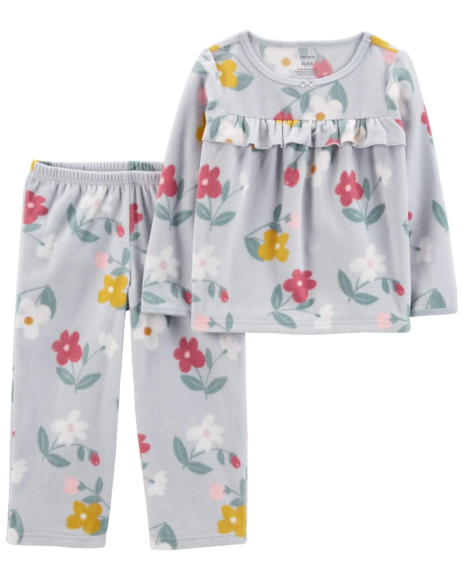Carter's Pijama 2 piese fleece Flori foto