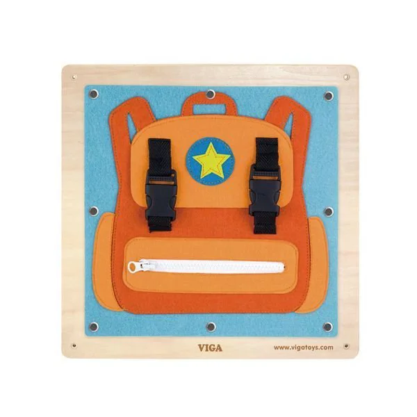 Jucarie din lemn pe perete Viga Toys Dressing and Zippering foto