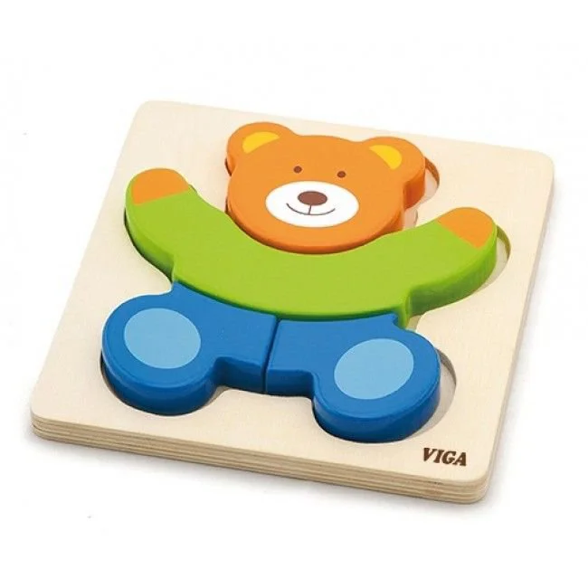 Puzzle din lemn Viga Toys Ursulet