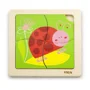 Mini puzzle din lemn Viga Toys Buburuza foto