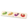 Puzzle cu maner din lemn Viga Toys Legume foto