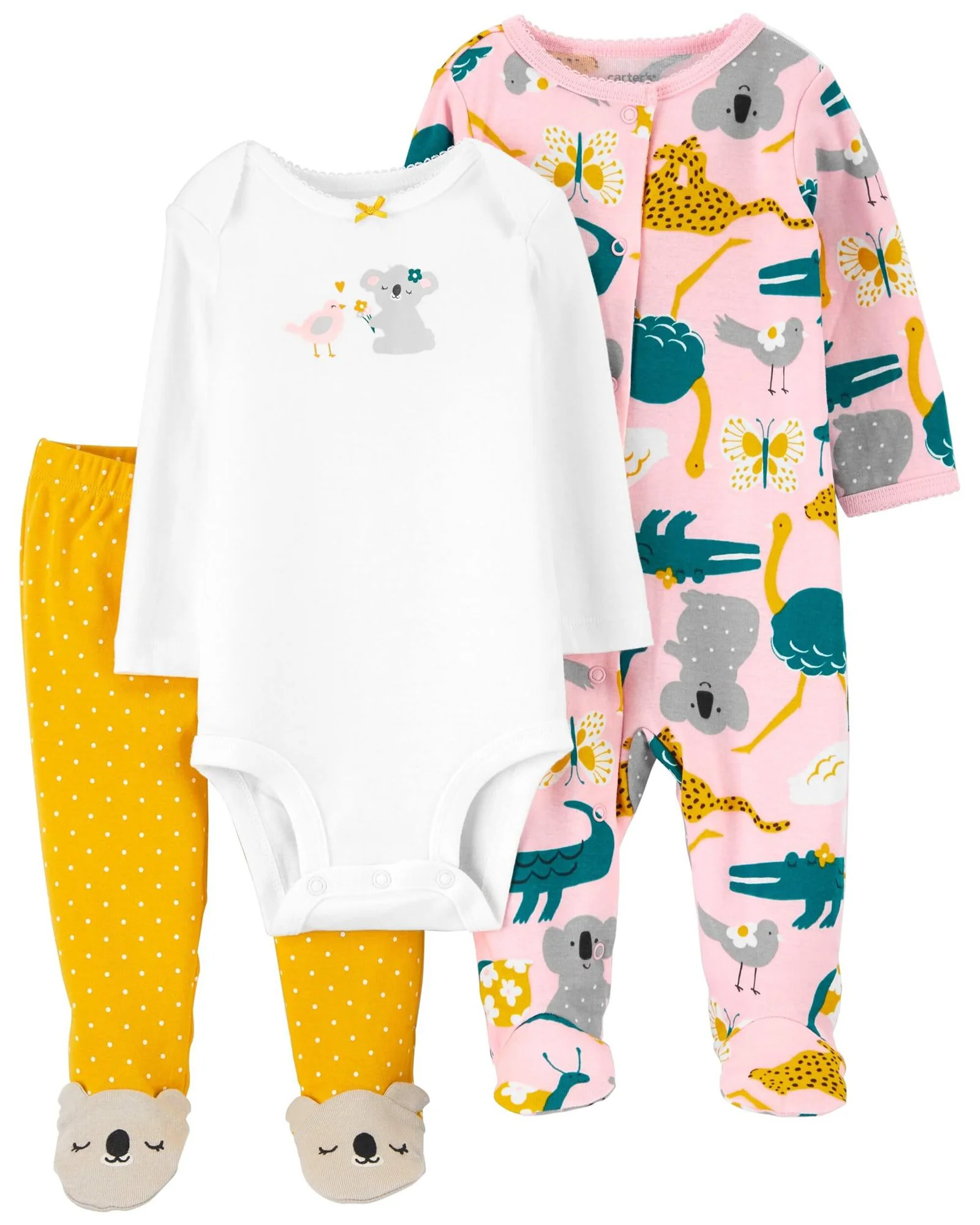 Carter's Set 3 piese Pantaloni, body si pijama Koala foto