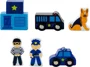 Set de joaca suplimentar pentru calea ferata din lemn Viga Toys Police Station