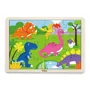 Puzzle in cadru de lemn Viga Toys Dinozauri, 16 elemente foto