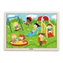 Puzzle in cadru de lemn Viga Toys Parcul de Distractii, 16 elemente foto