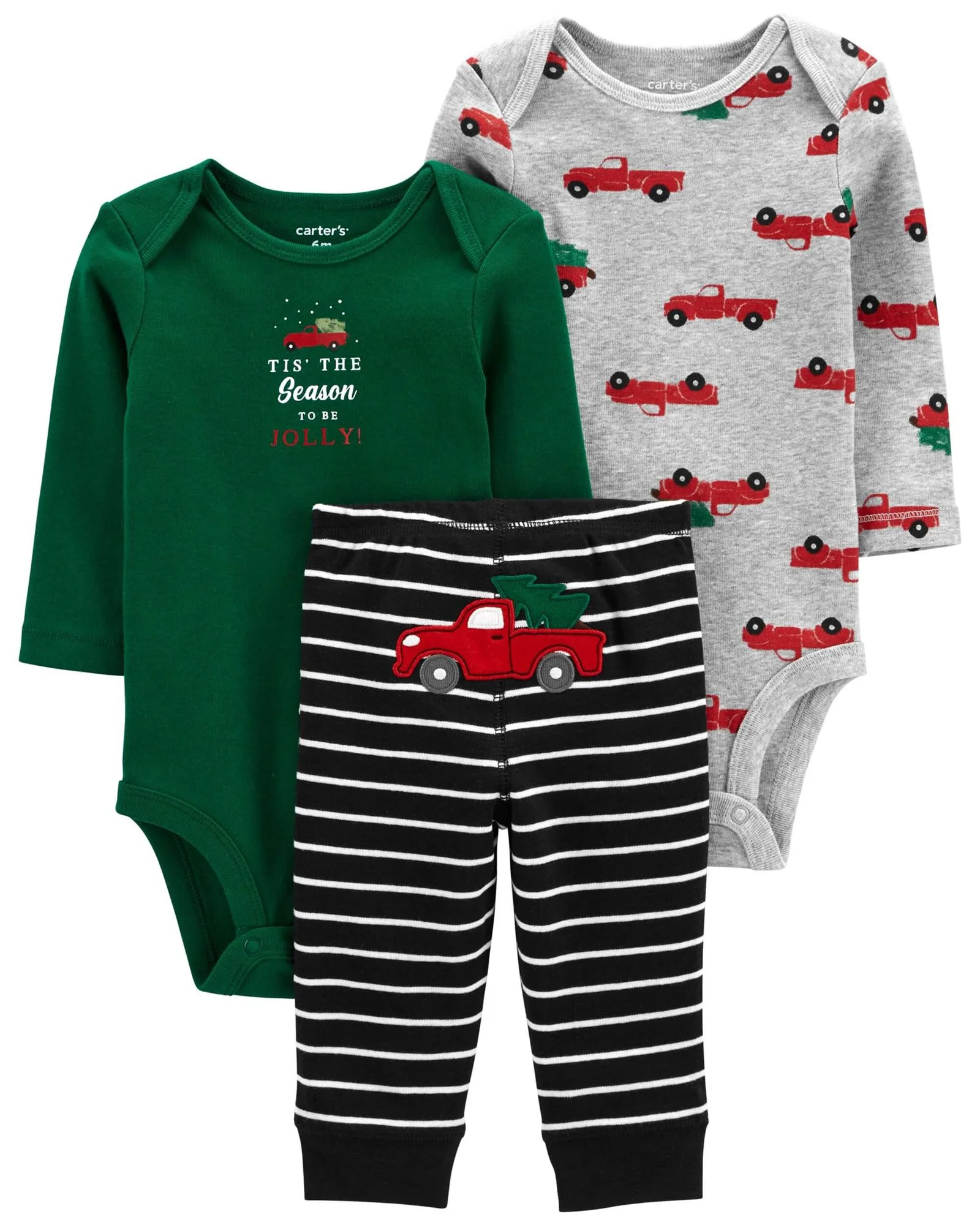 Carter's Set 3 piese Pantaloni si 2 body Craciun foto