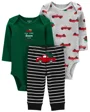 Carter's Set 3 piese Pantaloni si 2 body Craciun foto