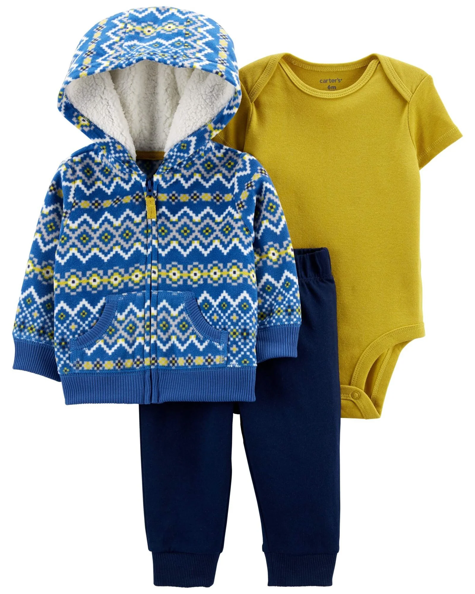 Carter's Set 3 piese Hanorac, pantaloni si body model grafic foto
