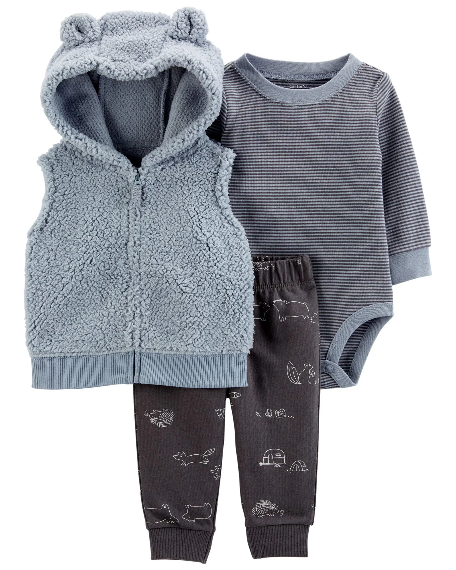 Carter's Set 3 piese Vesta, body si pantaloni Ursulet foto