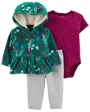 Carter's Set 3 piese Hanorac floral, body si pantaloni foto