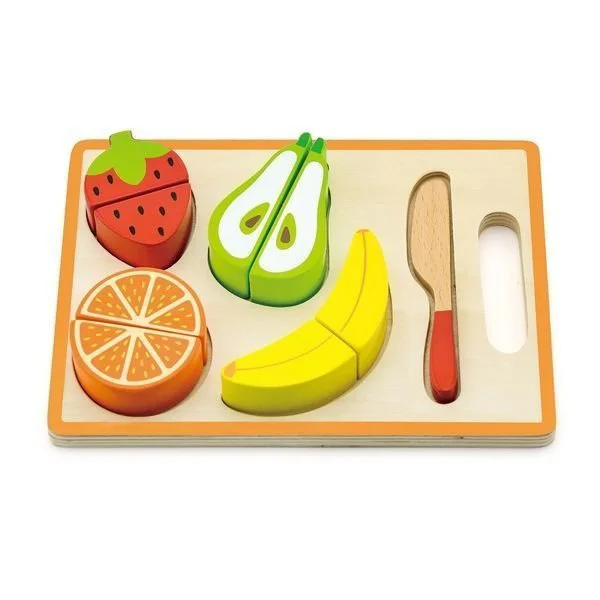 Set cu fructe de feliat din lemn Viga Toys foto