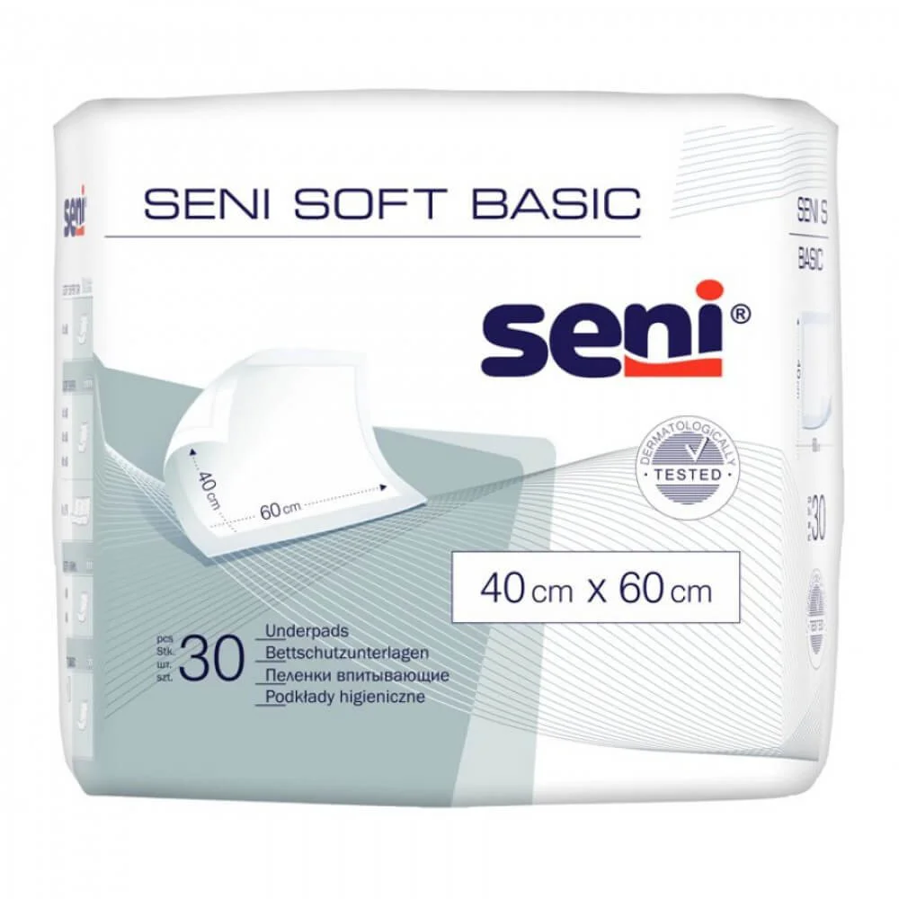 Пеленки впитывающие Seni Soft Basic (60x40 см), 30 шт.