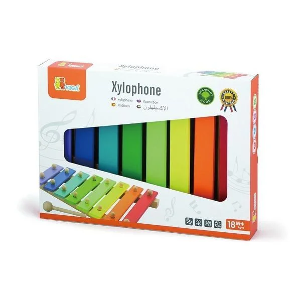 Деревянный ксилофон Viga Toys Радуга