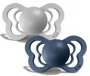 Набор ортодонтических силиконовых пустышек BIBS Couture Cloud & Steel Blue (6-18 мес.), 2 шт. foto