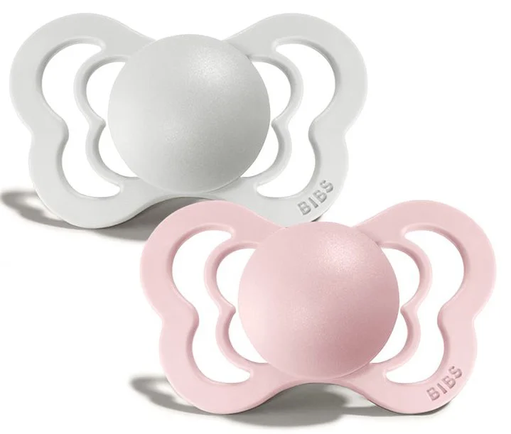 Set suzete ortodontice din silicon BIBS Couture Haze & Blossom (6-18 luni), 2 buc. foto