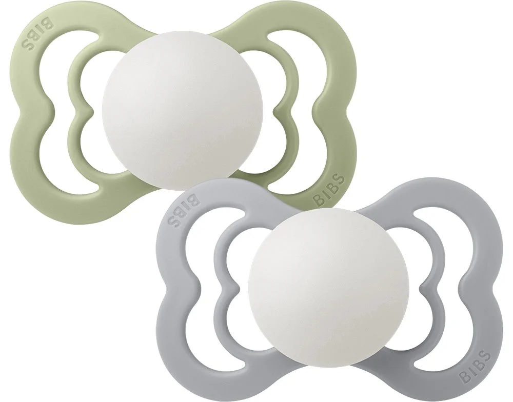 Set suzete ortodontice din silicon BIBS Couture Sage Glow & Cloud Glow (6-18 luni), 2 buc. foto