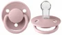 Suzeta rotunda BIBS De Lux Pink Plum din silicon (0-36 luni) foto