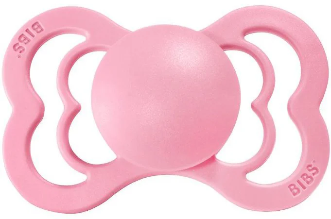 Suzeta ortodontica BIBS Supreme Baby Pink din latex (0-6 luni) foto