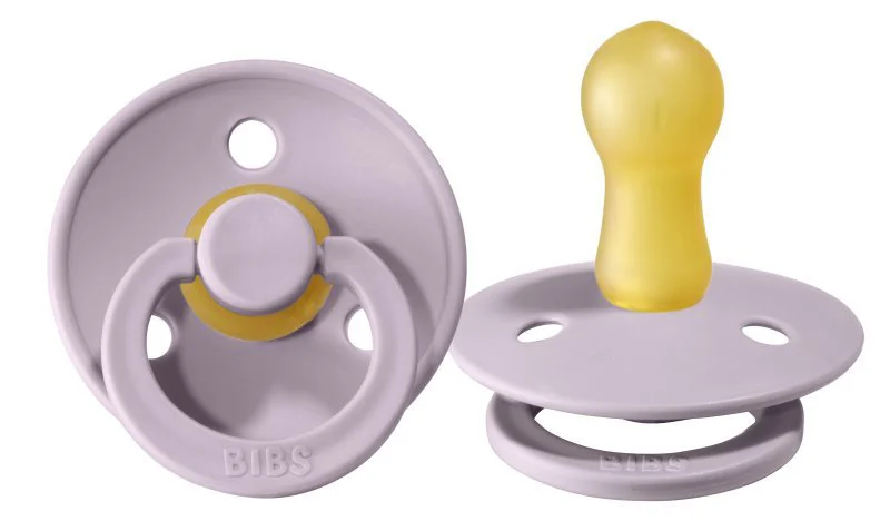 Suzeta rotunda BIBS Dusty Lilac din latex (18-36 luni) foto
