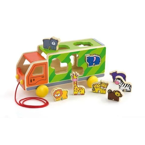 image for Camion cu forme de sortat din lemn Viga Toys, Animale foto