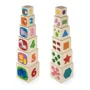 Set de cuburi educative din lemn Viga Toys