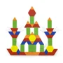 Set de blocuri geometrice pentru constructie din lemn Viga Toys, 250 piese