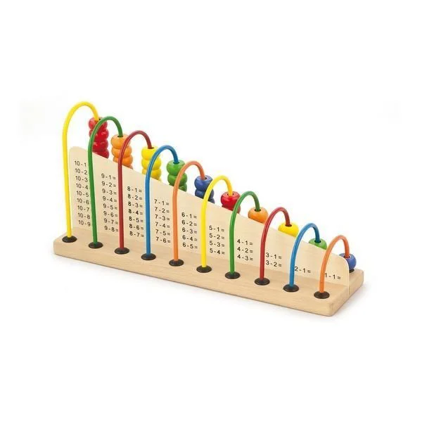 Joc abac de socotit din lemn Viga Toys Invatam matematica foto