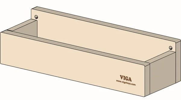 Raft de perete din lemn Vigat Toys pentru depozitare jucarii foto