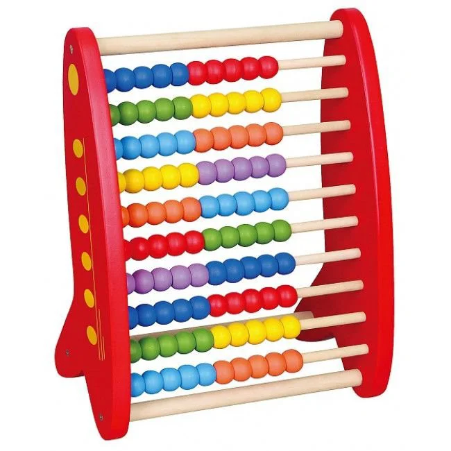 Jucarie de socotit din lemn Viga Toys Abac, bile colorate foto