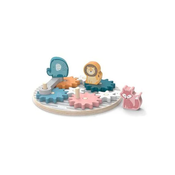 image for Jucarie cu roti dintate din lemn Viga Toys Animale foto