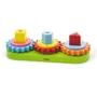 Piramida din lemn Viga Toys cu figuri geometrice si roti dintate foto
