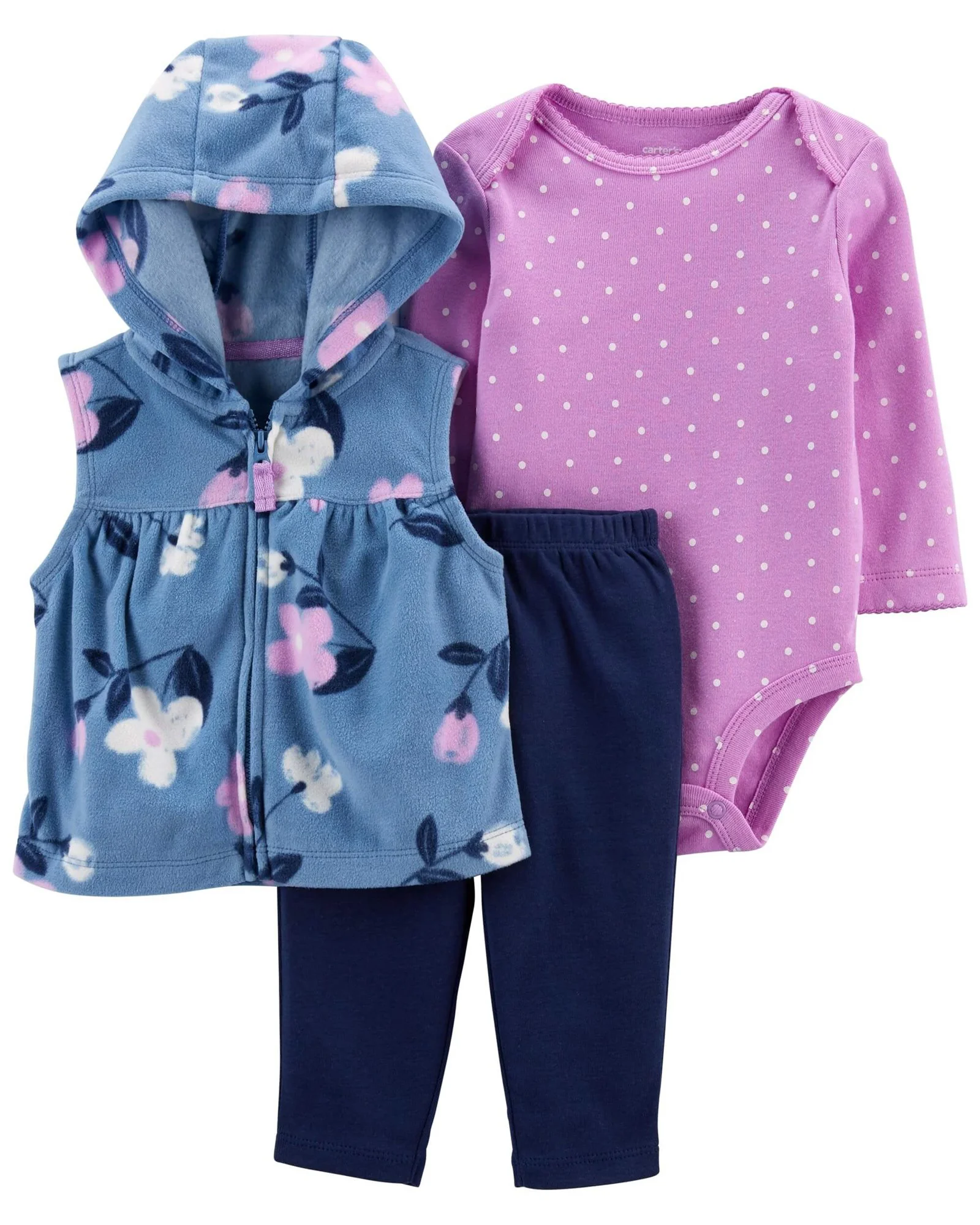Carter's Set 3 piese Vesta, body si pantaloni Flori foto