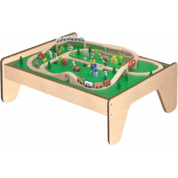 image for Деревянный игровой стол для железных дорог, Viga Toys foto