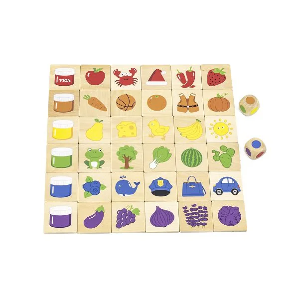 Joc de sortare cu puzzle din lemn Viga Toys Invata culorile foto