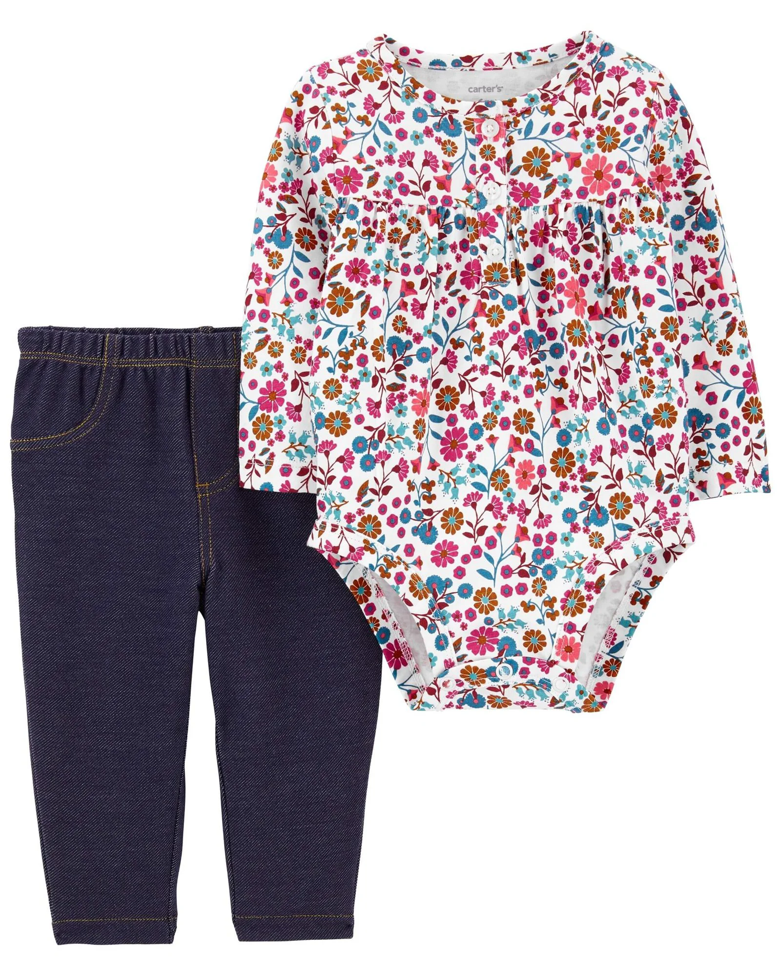 Carter's Set 2 piese Body floral si pantaloni foto