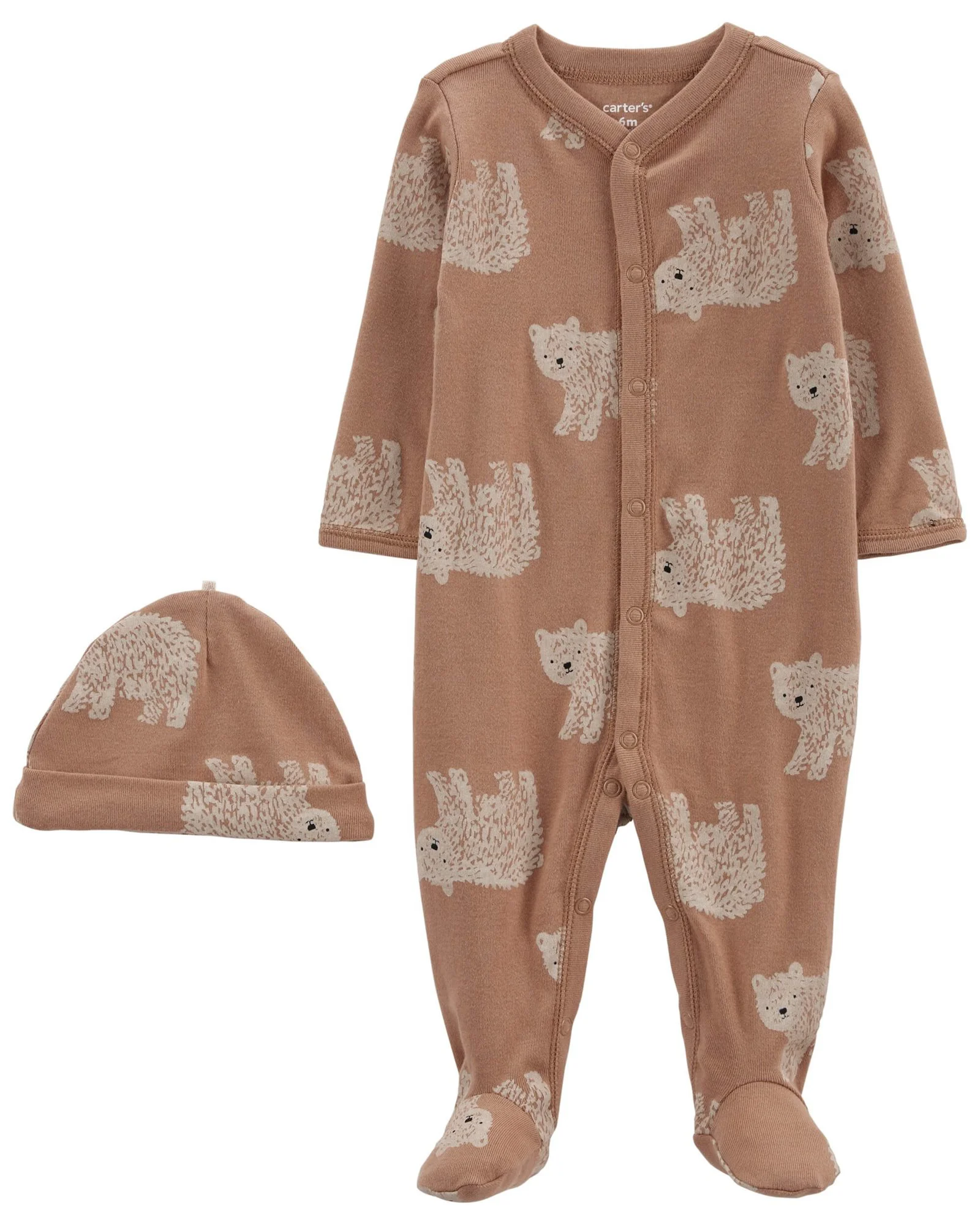 Carter's Set 2 piese Pijama si caciulita Urs foto