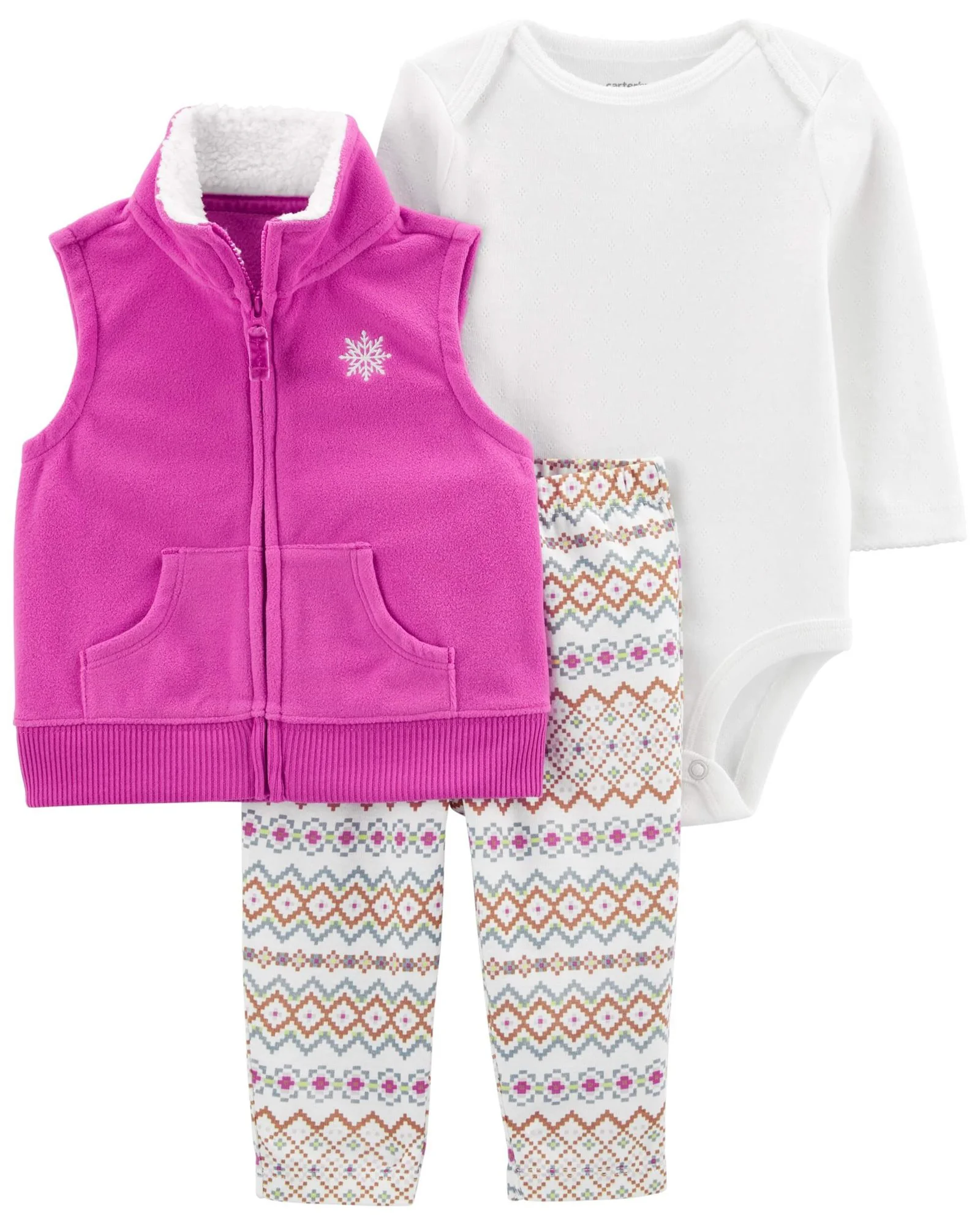 Carter's Set 3 piese Vesta, body si pantaloni Violet foto