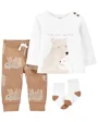 Carter's Set 3 piese Bluza, pantaloni si sosete Urs foto