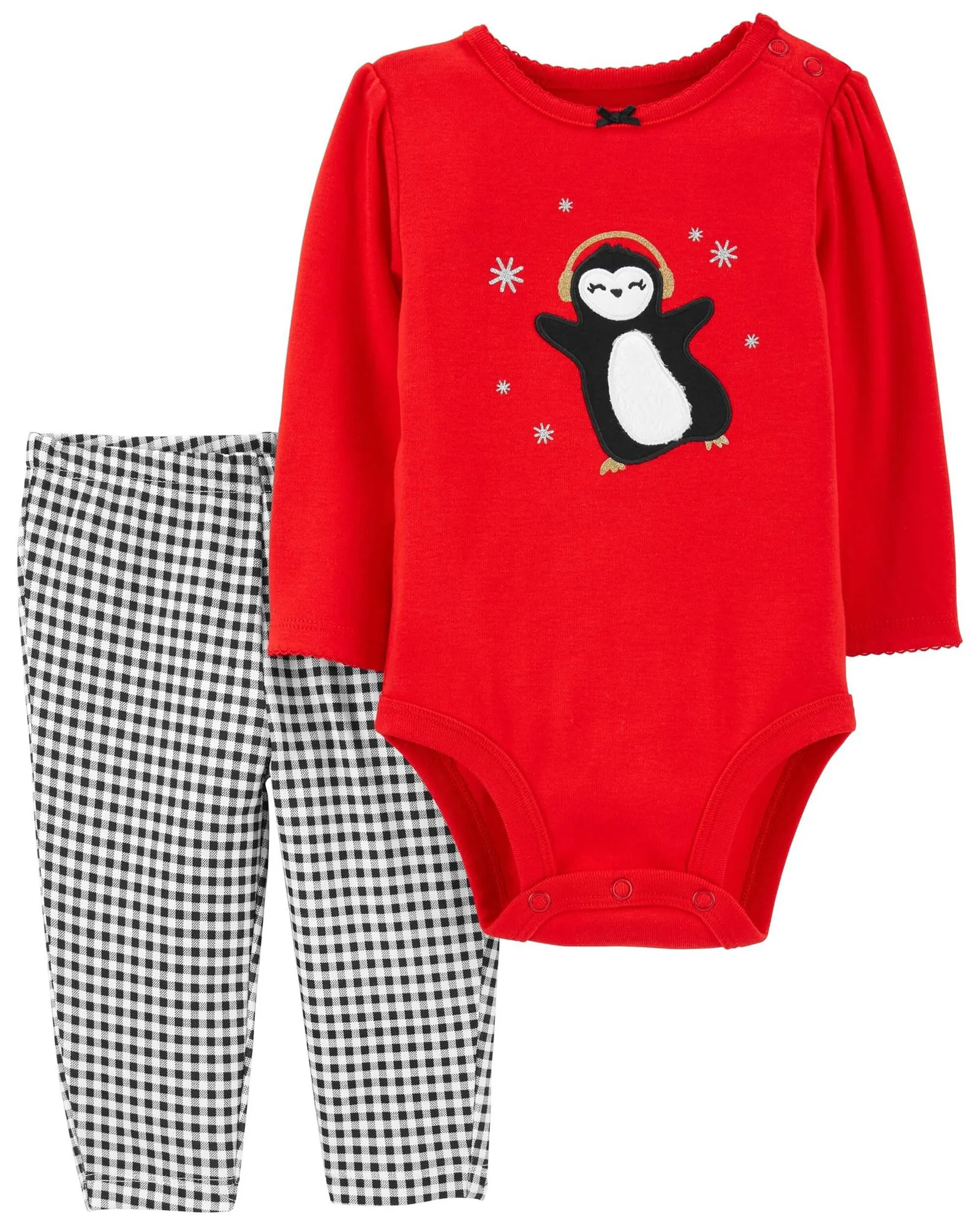 Carter's Set 2 piese Body si pantaloni Pinguin