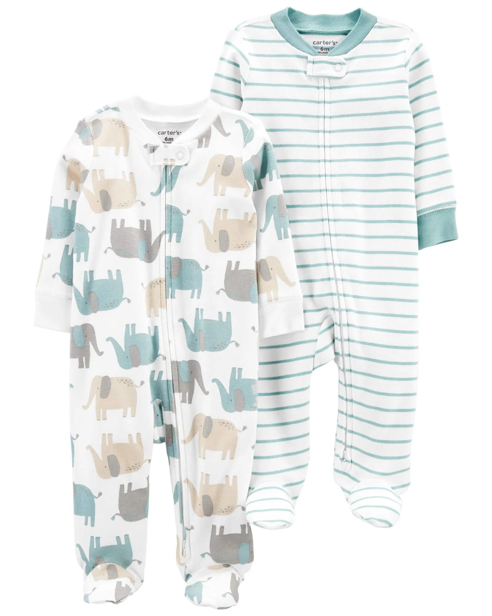Carter's Set 2 piese Pijamale Elefantei foto