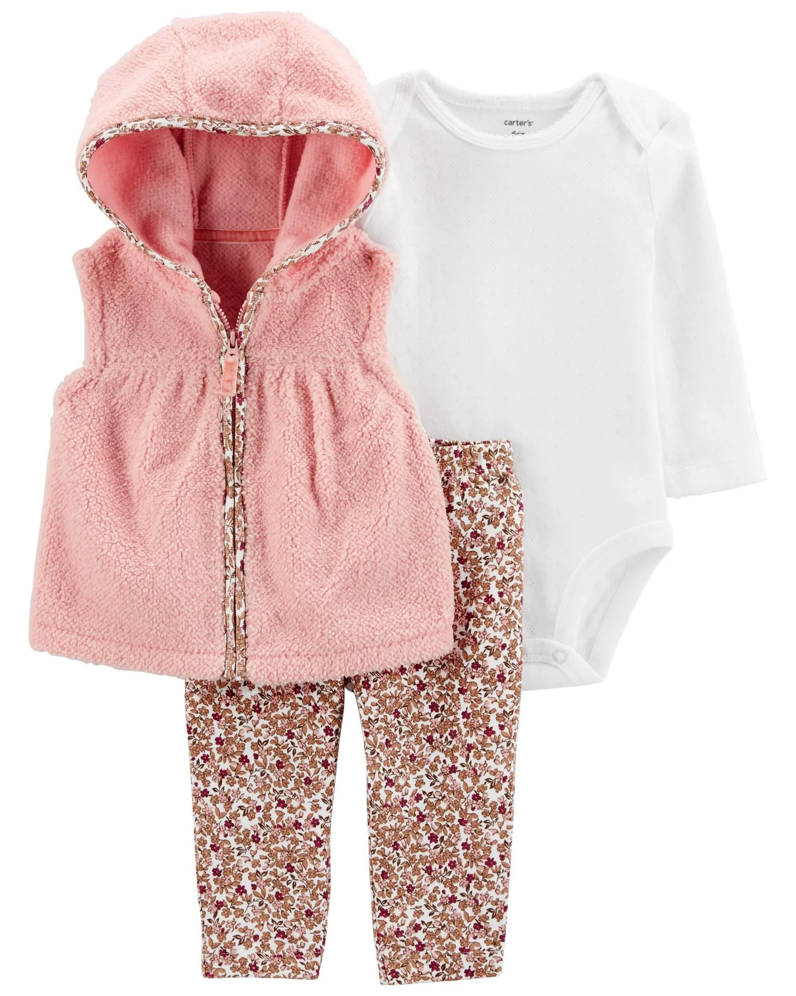 Carter's Set 3 piese Vesta, body si pantaloni Flori foto
