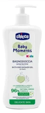 Gel de dus si spuma de baie Chicco Baby Moments Kids, 500 ml