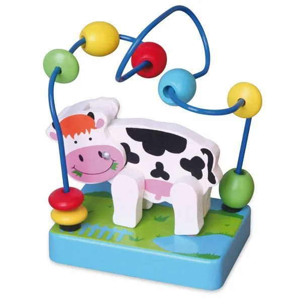 Labirint motric din lemn cu bile Viga Toys Vacuta foto