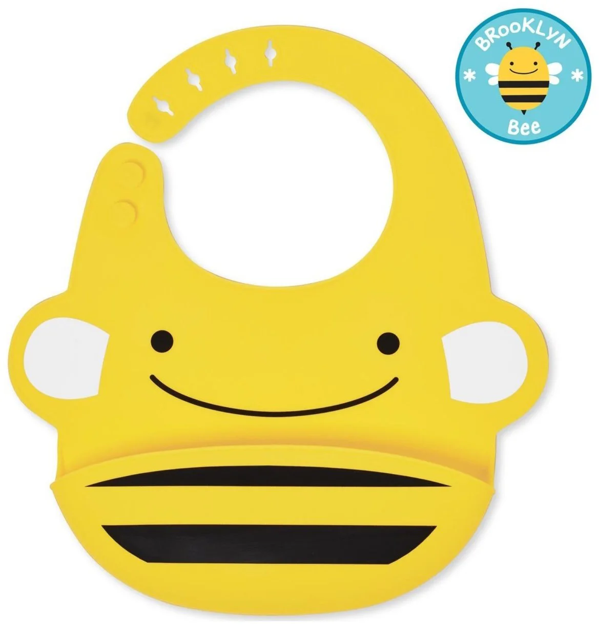 image for Силиконовый нагрудник Fold & Go Skip Hop Zoo Пчелка foto