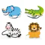 Jucarie educativa cu soret din lemn Viga Toys Animalele salbatice