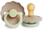 Suzeta rotunda din latex FRIGG Daisy Croissant Night (0-6 luni)