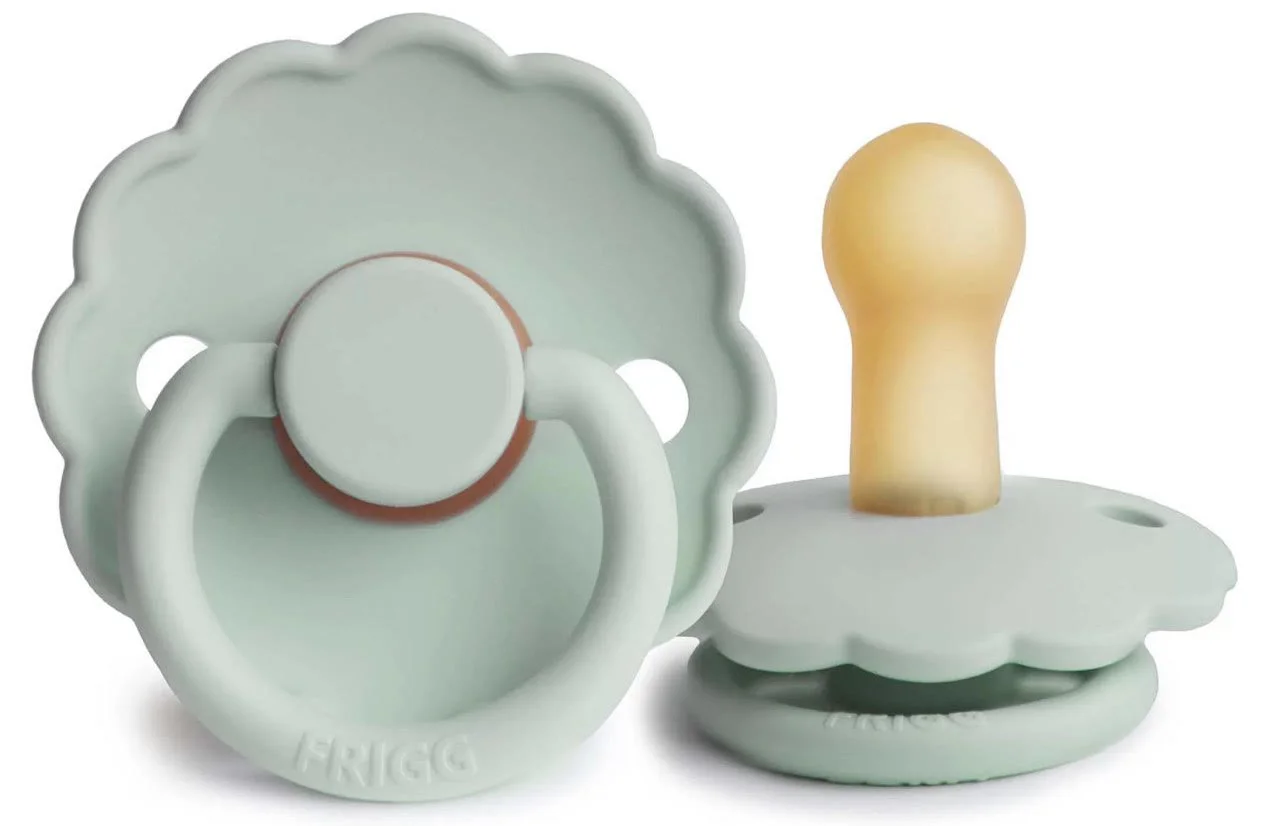 Suzeta rotunda din latex FRIGG Daisy Seafoam (0-6 luni) foto
